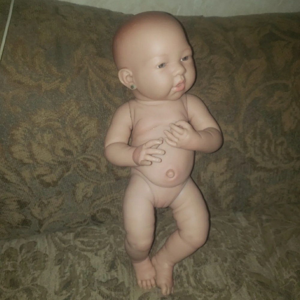 Berenguer 15" Baby Girl Doll Newborn Real Reborn Vinyl Lifelike 15-15 EARRINGS
